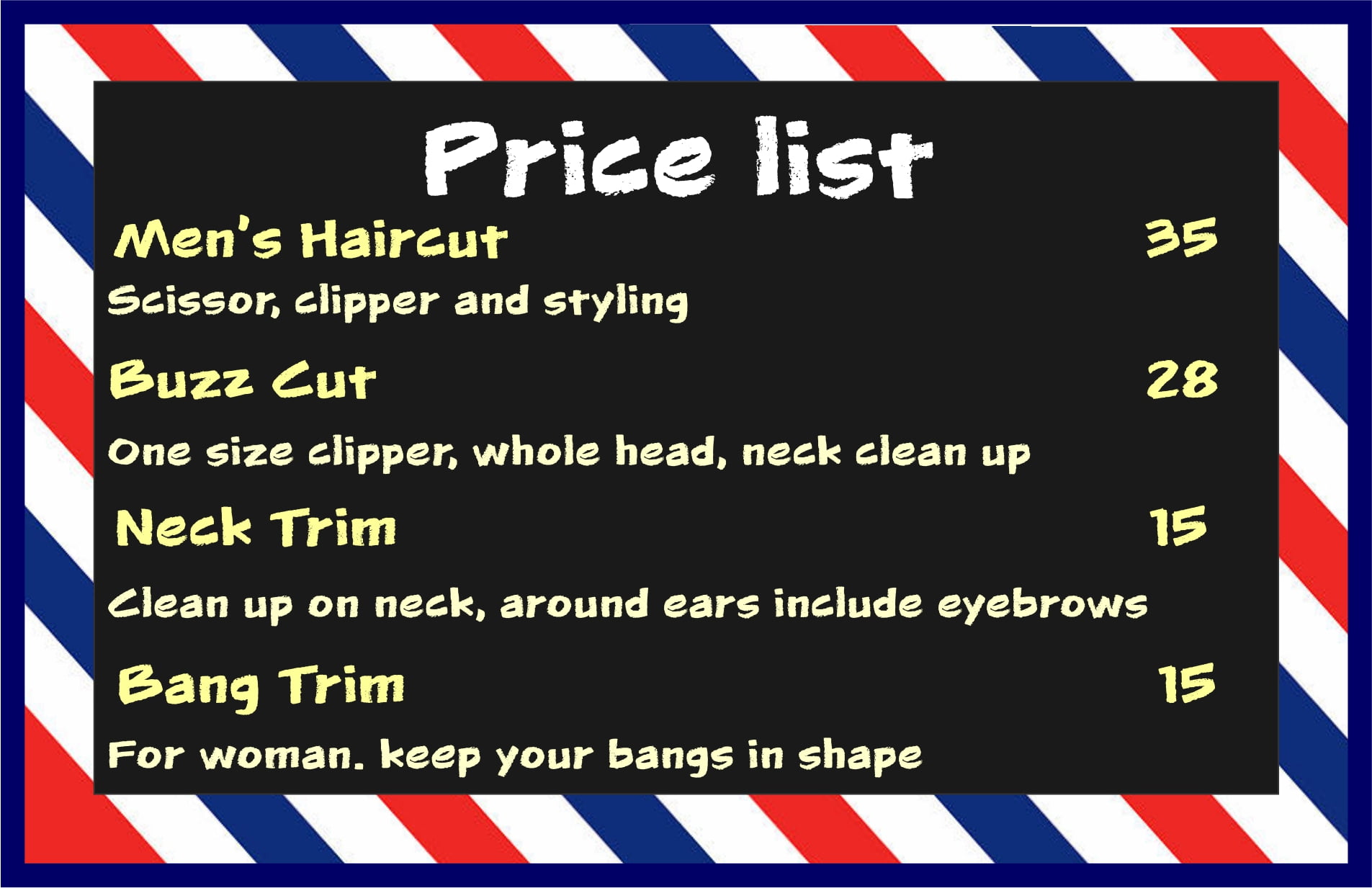 Reas Price List